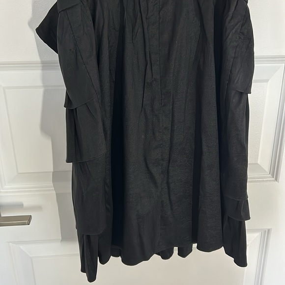 HAILEY LOGAN - Adrianna Papell black ruffle formal short dress prom size 5/6 - Picture 6 of 7